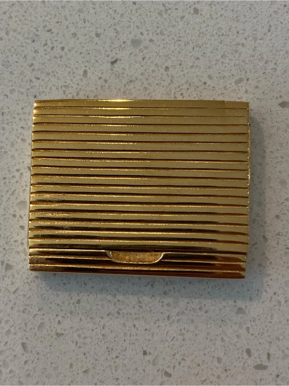 Aramis Gold Striped Solid Cologne Compact, 24K GOLD electroplated striated
